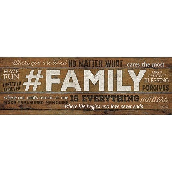 # Family Is Everything By Marla Rae Art Print - 12 X 36-Penny Lane Publishing-The Village Merchant