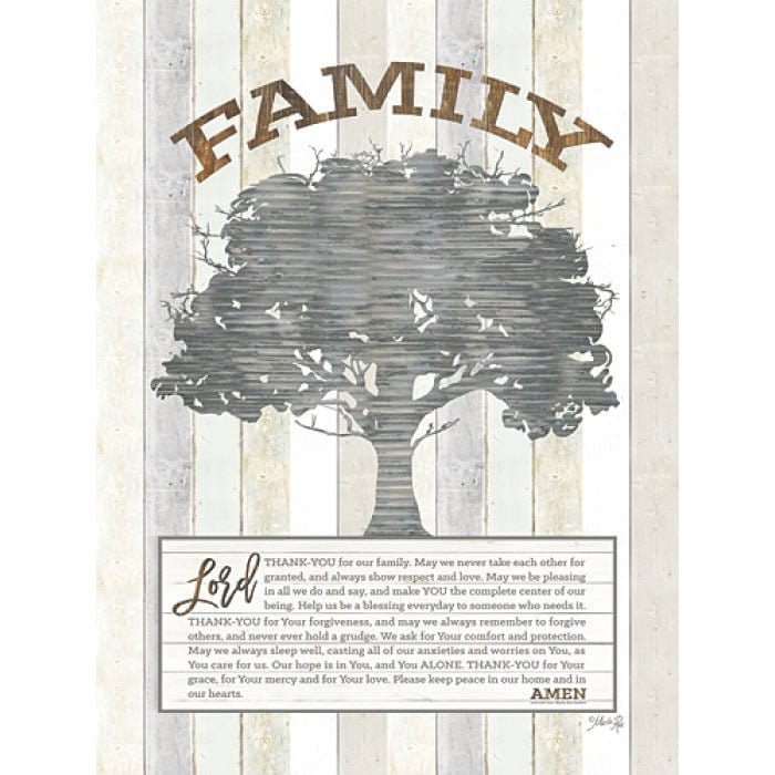 Penny Lane Publishing Family Prayer Tree By Marla Rae Art Print - 18 X 24