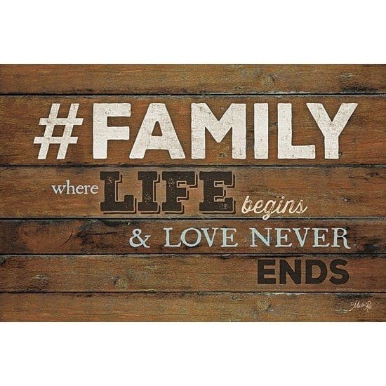 # Family - Where Life Begins By Marla Rae Art Print - 12 X 18-Penny Lane Publishing-The Village Merchant