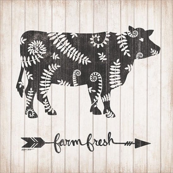 Penny Lane Publishing Farm Fresh Cow By Annie La Point Art Print - 12 X 12