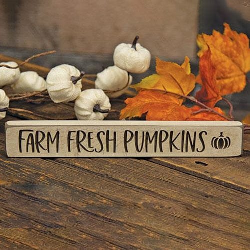 Farm Fresh Pumpkins Engraved Wood Sign 12&quot; Long