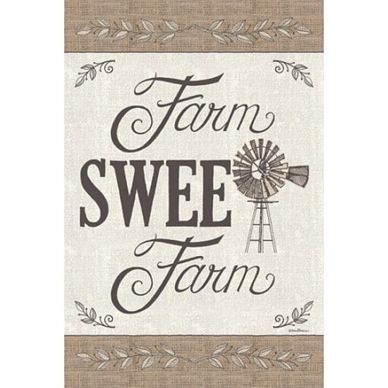 Penny Lane Publishing Farm Sweet Farm By Deb Strain Art Print - 12 X 18