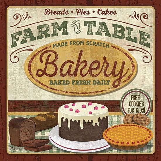 Farm To Table Bakery By Mollie B Right Art Print - 12 X 12-Penny Lane Publishing-The Village Merchant