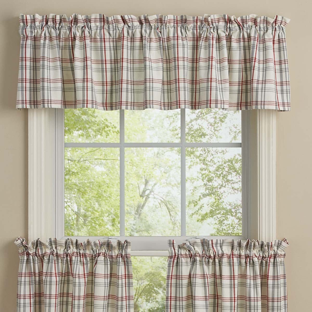 Farm Yard Plaid Valance Unlined-Park Designs-The Village Merchant