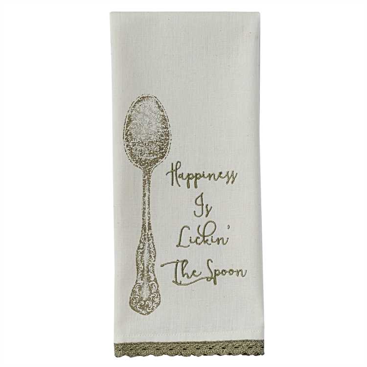 Park Designs Farmhouse Collection Lickin' The Spoon Decorative Towel