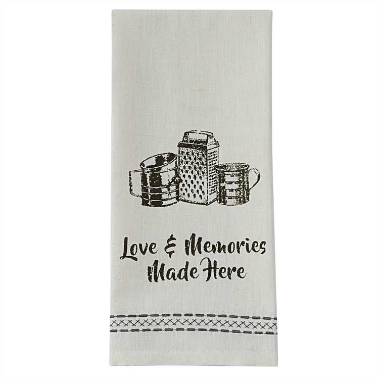 Park Designs Farmhouse Collection Love & Memories Made Here Decorative Towel