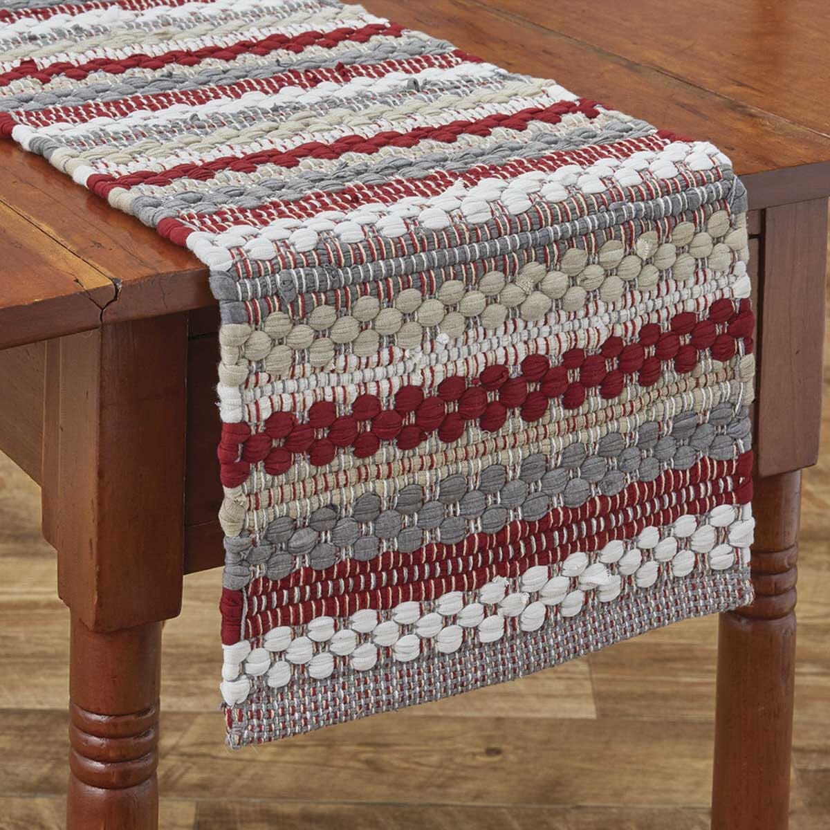 Farmhouse Holiday Chindi Table Runner 36" Long
