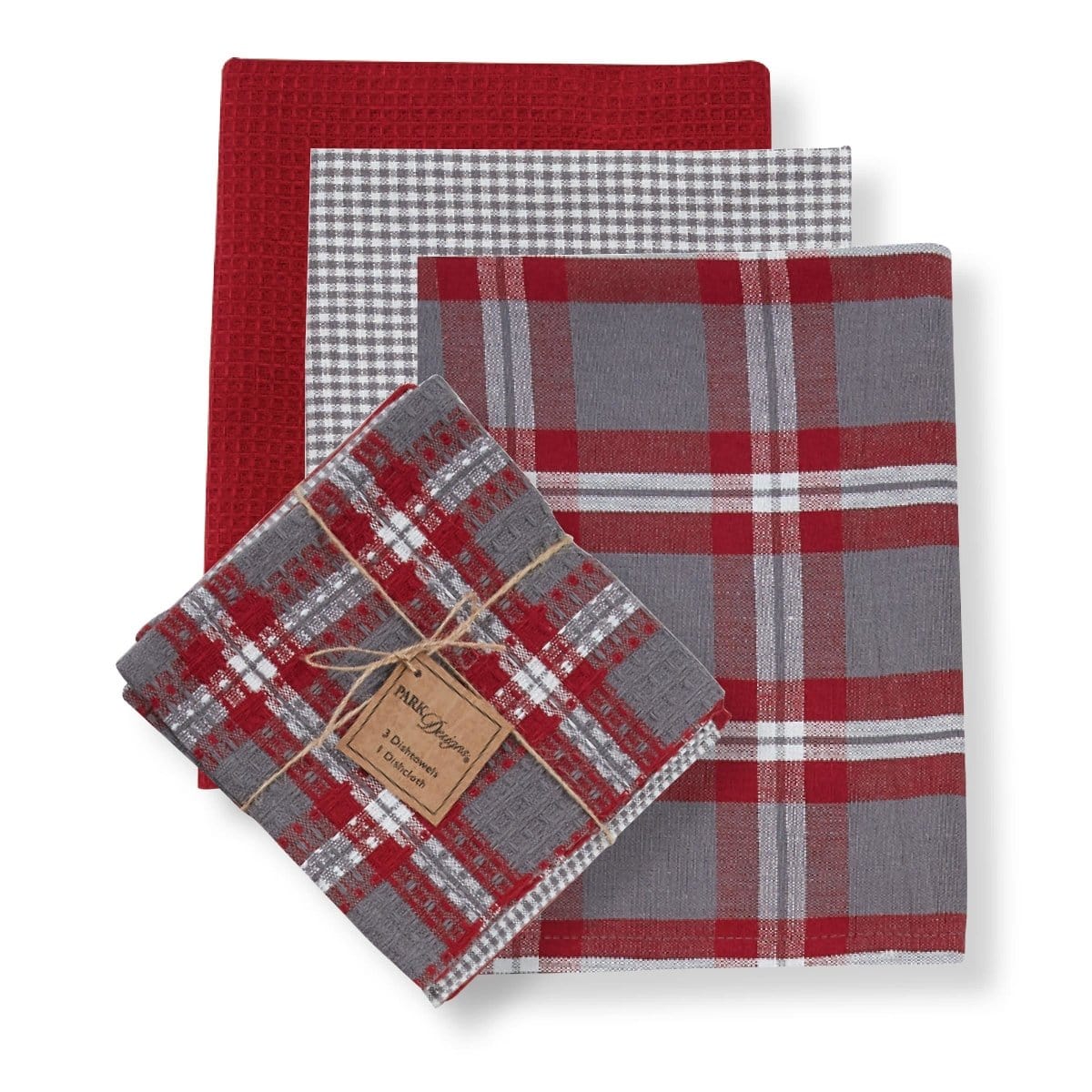 farmhouse Holiday Dishtowel &amp; Dishcloth Set 3 DT, 1 DC-Park Designs-The Village Merchant