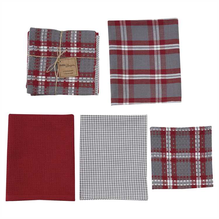 farmhouse Holiday Dishtowel & Dishcloth Set 3 DT, 1 DC-Park Designs-The Village Merchant