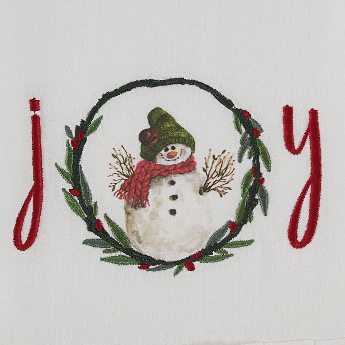 Farmhouse Joy Snowman Dishtowel-Park Designs-The Village Merchant