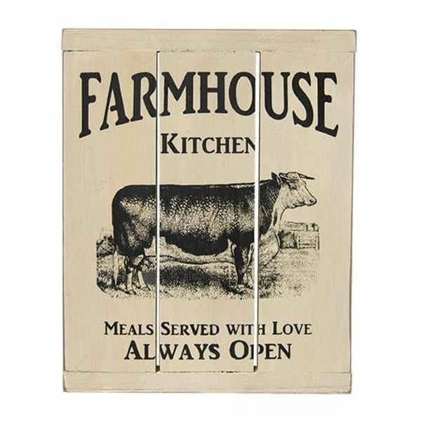 Farmhouse Kitchen Slat Sign - Stenciled Wood-Craft Wholesalers-The Village Merchant