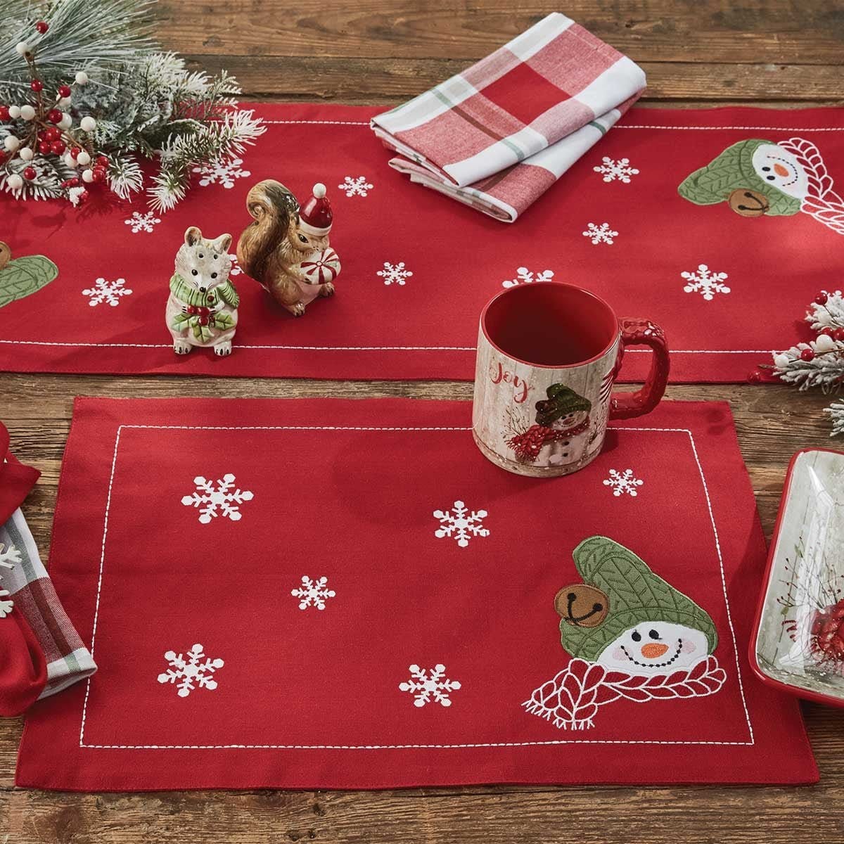 Farmhouse Snowman Placemat-Park Designs-The Village Merchant