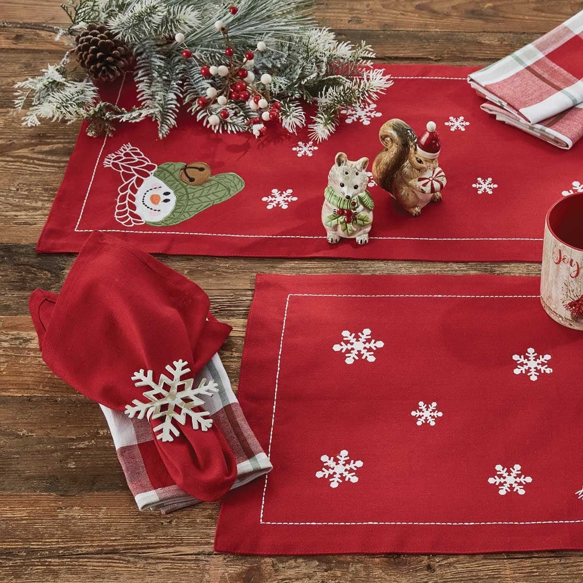 Farmhouse Snowman Table Runner 54&#39;&#39; Long-Park Designs-The Village Merchant