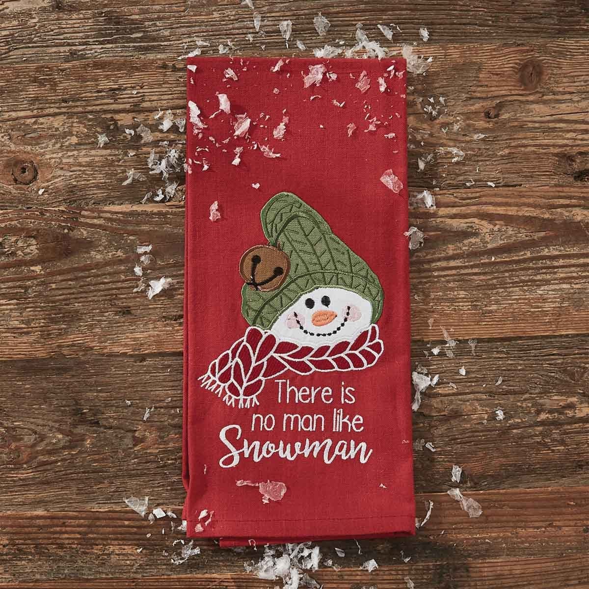 Farmhouse Snowman There Is No Man Like A Snowman Dishtowel-Park Designs-The Village Merchant