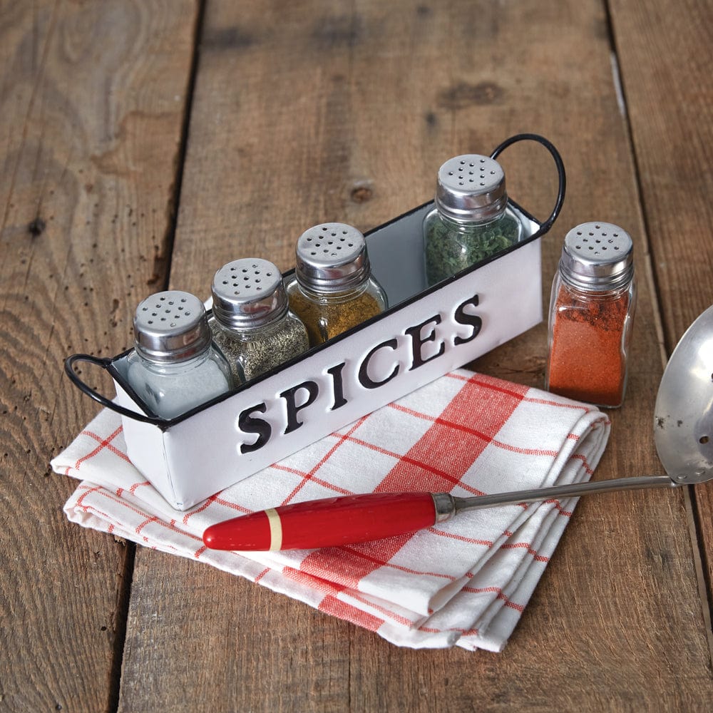 Farmhouse Spices Shaker &amp; Caddy Set