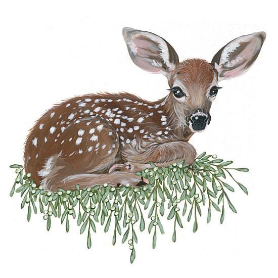 Penny Lane Publishing Fawn By Hollihocks Art Art Print - 12 X 12