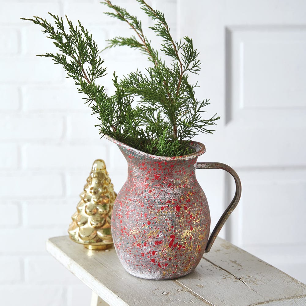 Festive Luster Pitcher With Handle