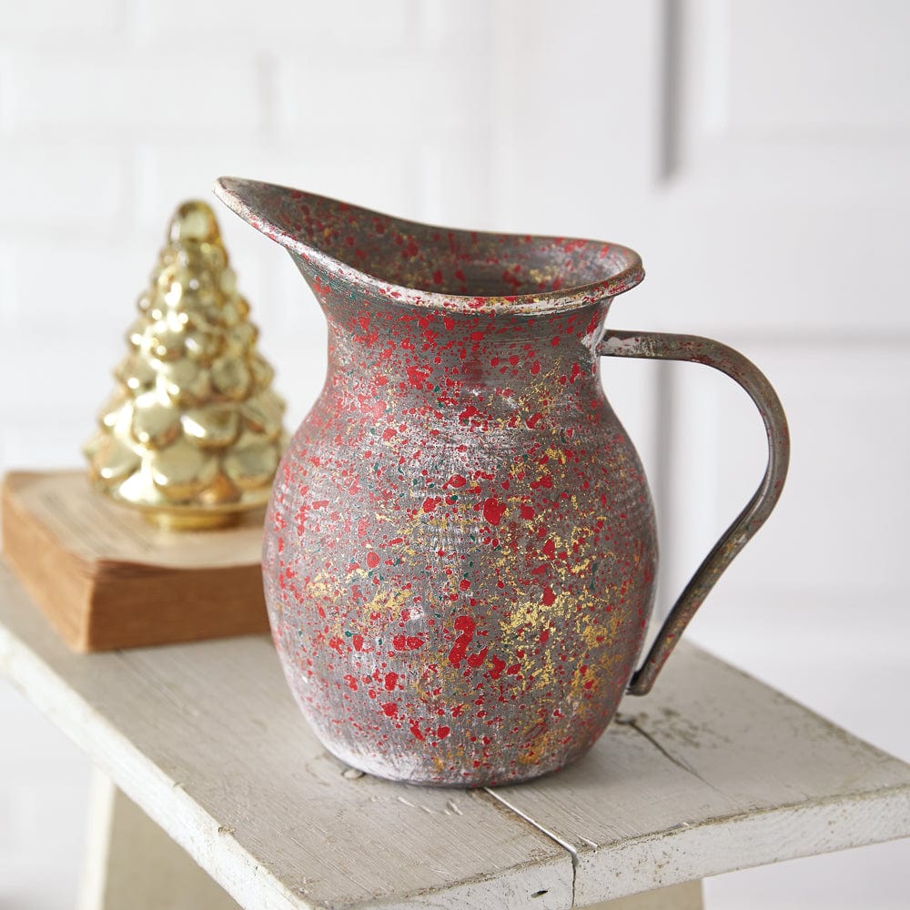 Festive Luster Pitcher With Handle