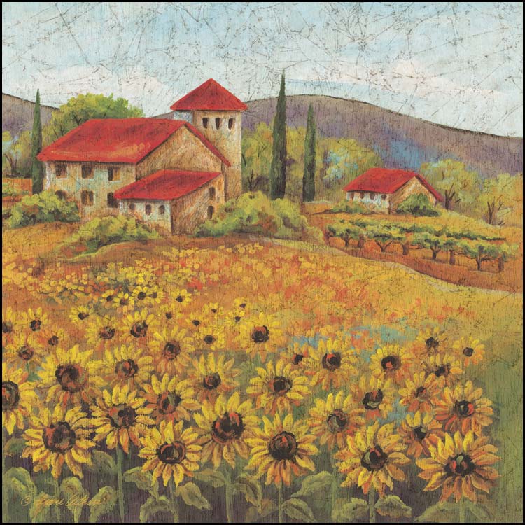 Field Of Sunflowers II By Diane Arthurs Art Print - 18 X 18-Penny Lane Publishing-The Village Merchant