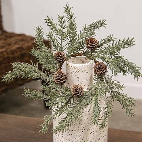 First Frost Pine With Pinecones Candle Ring / Wreath 3.5&quot; Inner Diameter