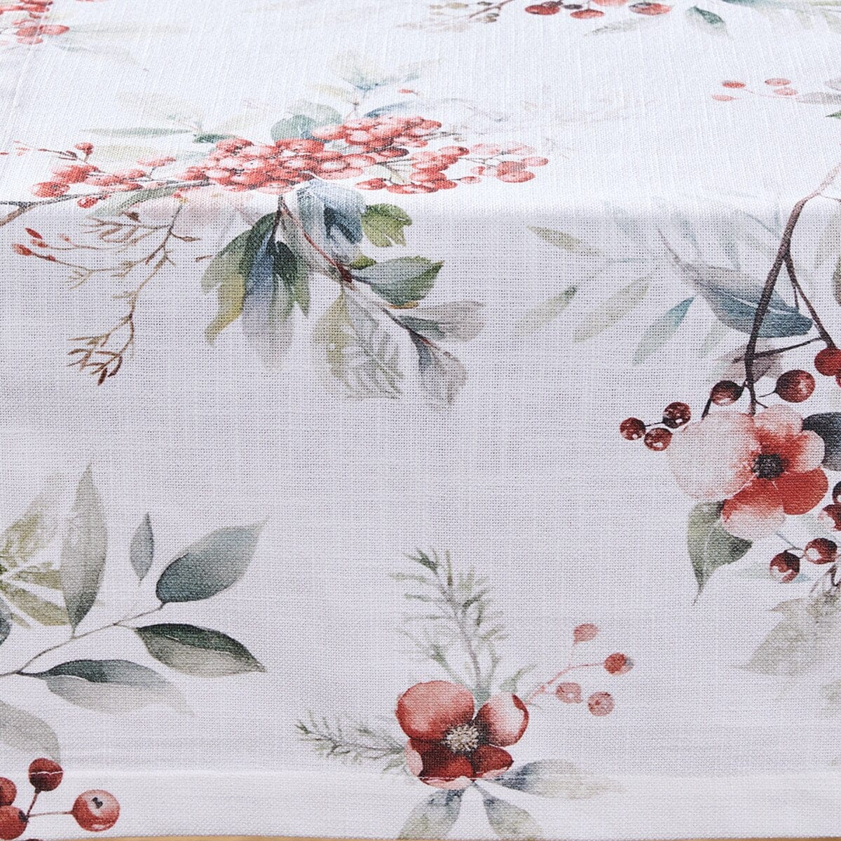 First Snow Printed Table Runner 72" Long