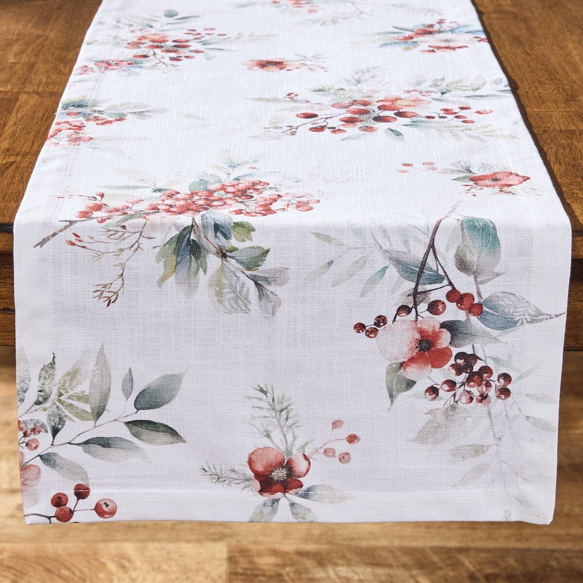 First Snow Printed Table Runner 72" Long