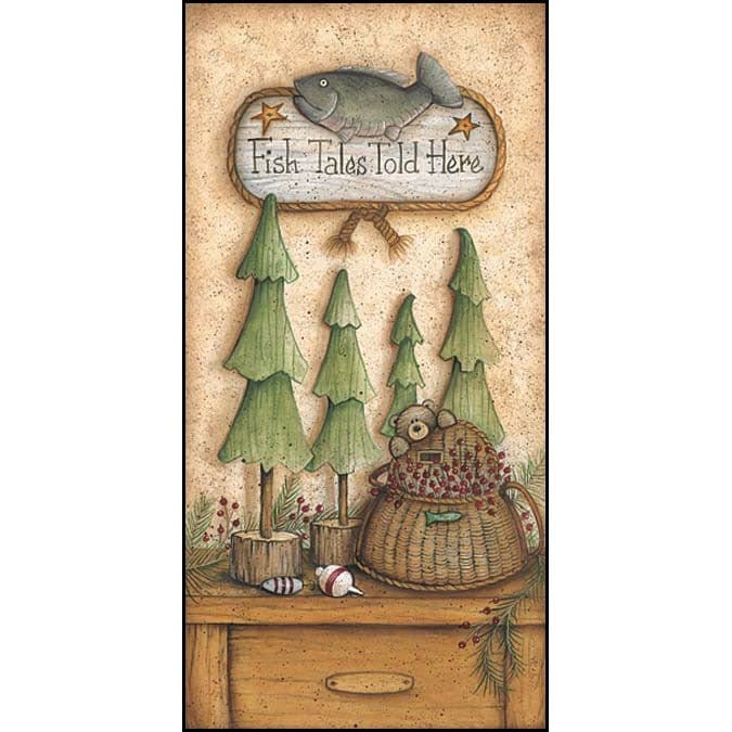 Fish Tales Told Here By Mary Ann June Art Print - 10 X 20-Penny Lane Publishing-The Village Merchant