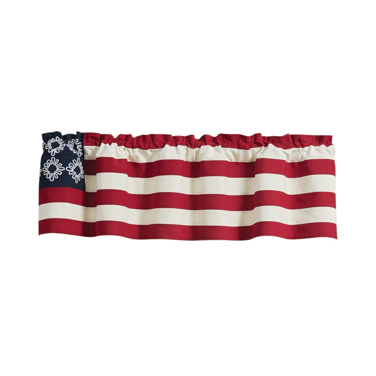 Flag Embroidered Valance Lined-Park Designs-The Village Merchant