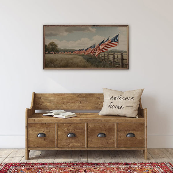 Field Sign Frame Flags In Field Fence Printed and Framed Wall Sign 4FLINFI - The Village ...
