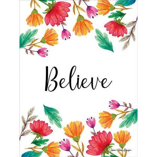 Floral Believe By Seven Trees Art Print - 12 X 16-Penny Lane Publishing-The Village Merchant