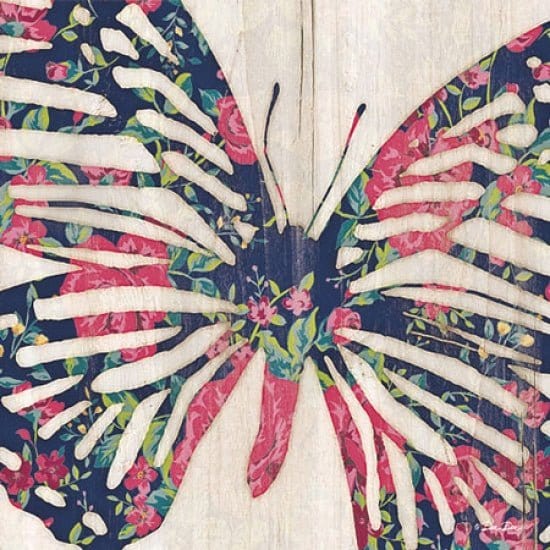 Penny Lane Publishing Floral Butterfly By Dee Dee Reynolds Art Print - 12 X 12