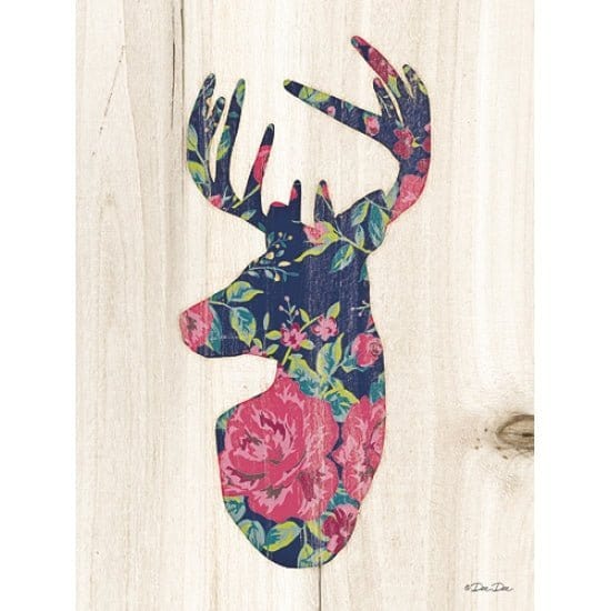 Floral Deer By Dee Dee Reynolds Art Print - 12 X 16-Penny Lane Publishing-The Village Merchant