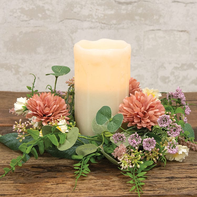 Floral Flair Candle Ring / Wreath 4.5&quot; Inner Diameter