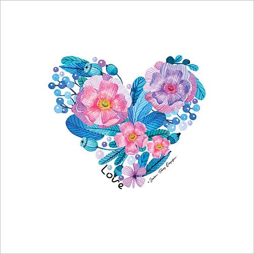 Floral Love Heart By Seven Trees Art Print - 12 X 12-Penny Lane Publishing-The Village Merchant