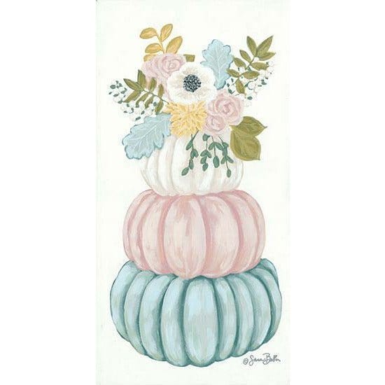 Floral Pumpkins By Sara Baker Art Print - 9 X 18-Penny Lane Publishing-The Village Merchant