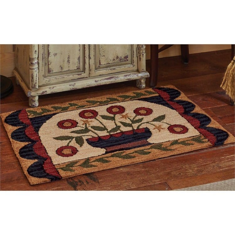 Flower Basket Hooked Rug 24" x 36" Rectangle-Park Designs-The Village Merchant