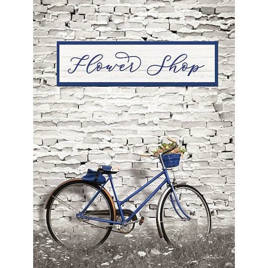 Penny Lane Publishing Flower Shop Bicycle By Lori Deiter Art Print - 12 X 16