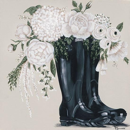 Penny Lane Publishing Flowers And Black Boots By Hollihocks Art Art Print - 12 X 12