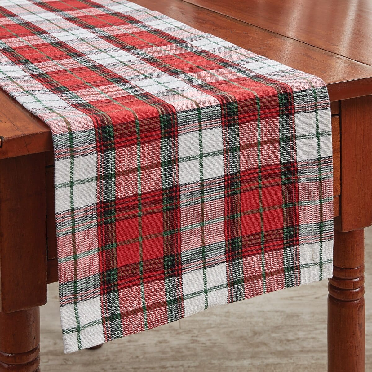Flurry Friends Plaid Table Runner 36" Long