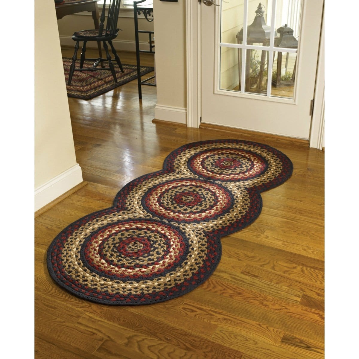 Folk Art Braided Rug 30" x 72" Runner-Park Designs-The Village Merchant