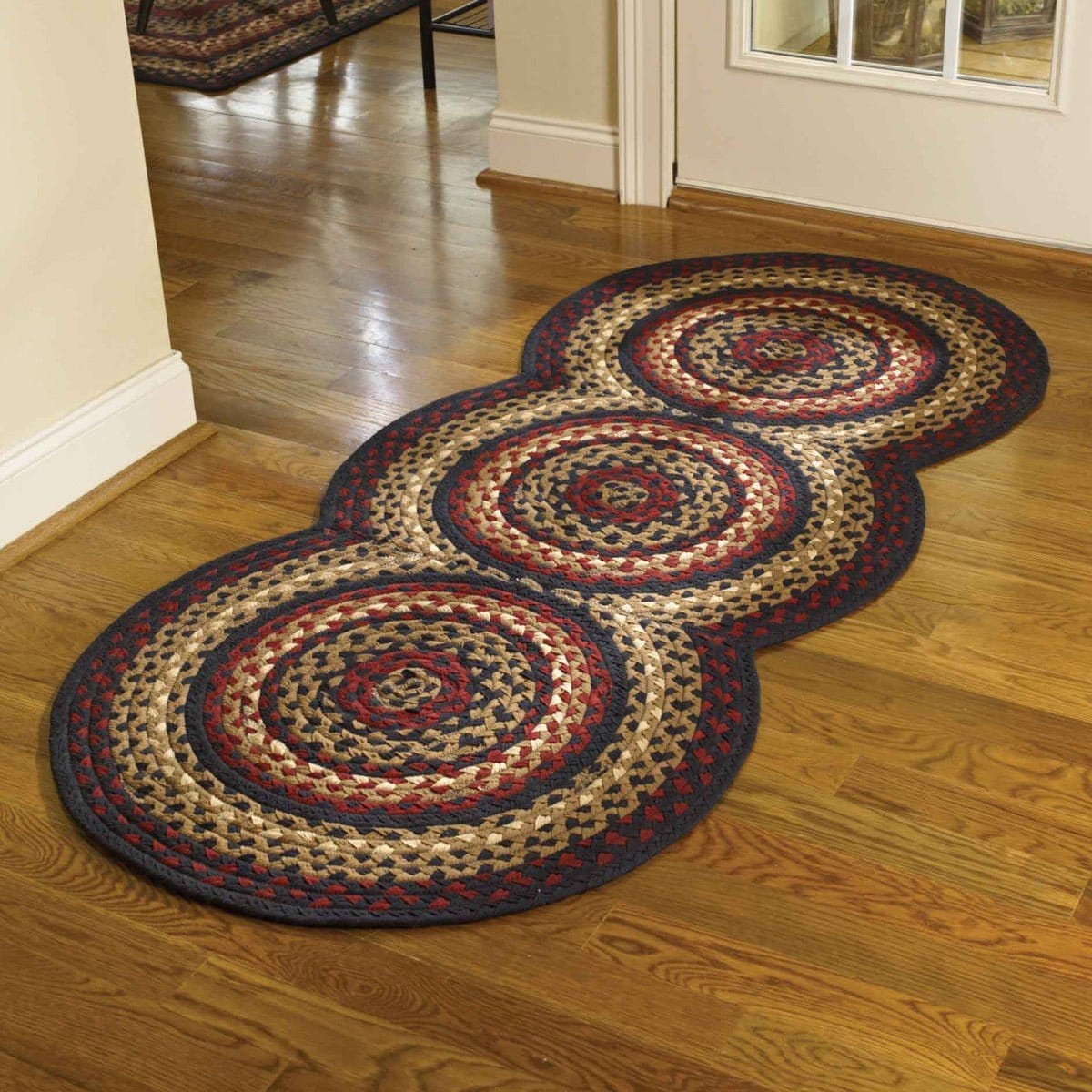 Folk Art Braided Rug 30" x 72" Runner-Park Designs-The Village Merchant