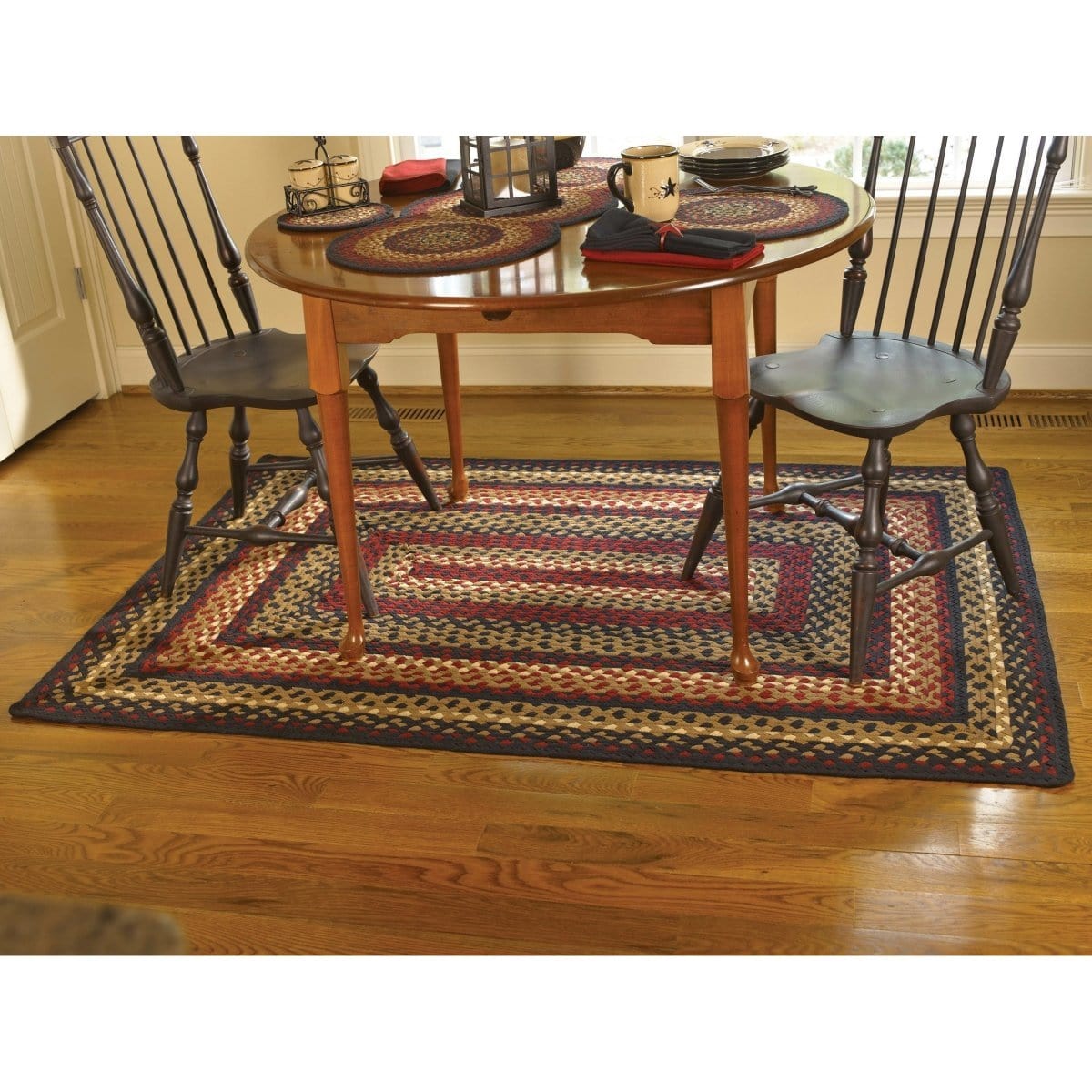 Folk Art Braided Rug 48" x 72" Rectangle-Park Designs-The Village Merchant