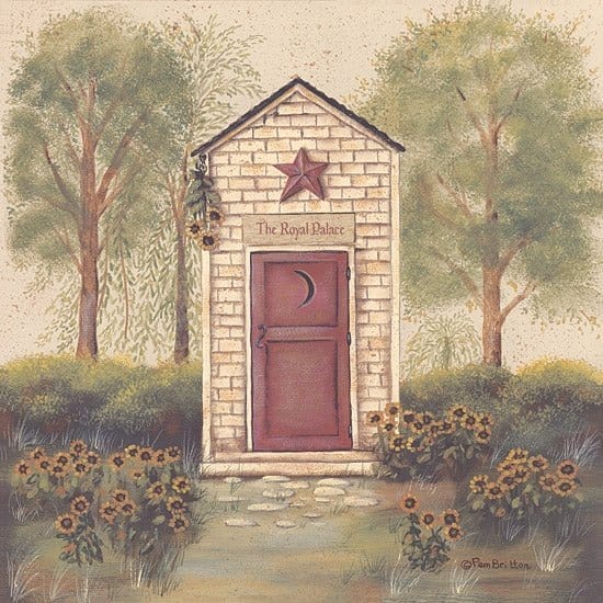 Folk Art Outhouse III By Pam Britton Art Print - 12 X 12-Penny Lane Publishing-The Village Merchant