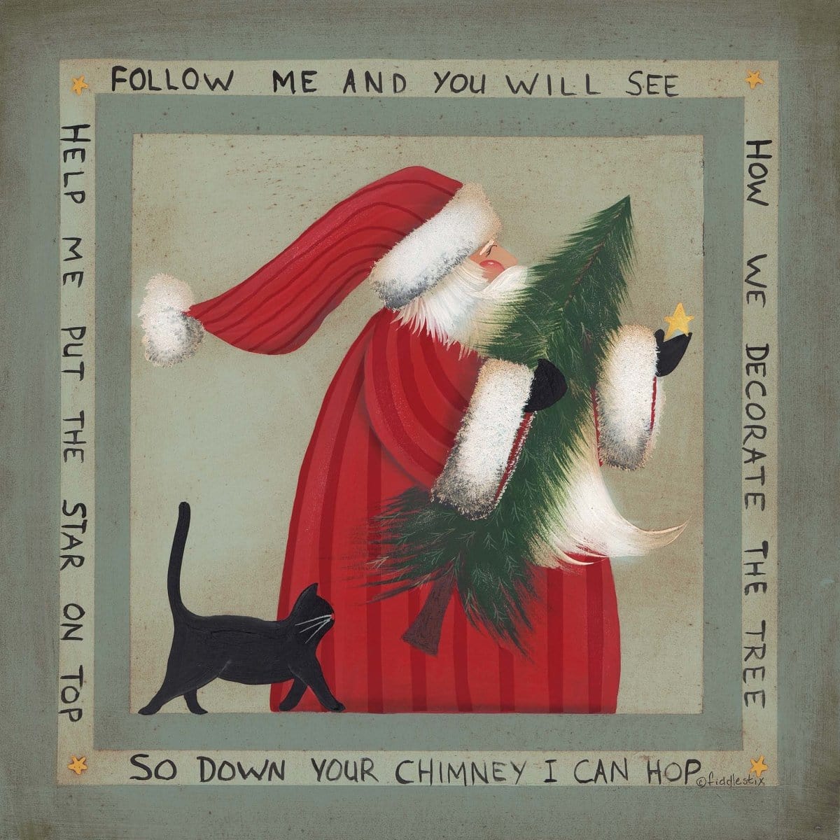 Follow Me By Fiddlestix Art Print - 10 X 10-Penny Lane Publishing-The Village Merchant