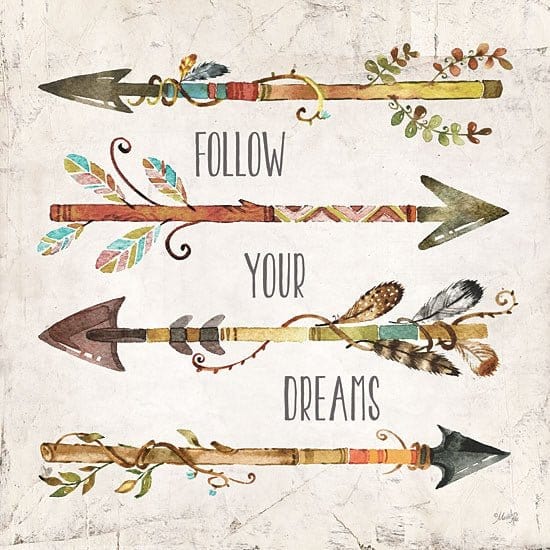 Follow Your Dreams By Marla Rae Art Print - 12 X 12-Penny Lane Publishing-The Village Merchant