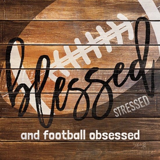 Penny Lane Publishing Football Obsessed By Marla Rae Art Print - 12 X 12