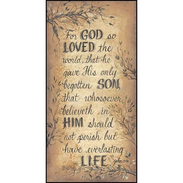 For God So Loved By Gail Eads Art Print - 8 X 16-Penny Lane Publishing-The Village Merchant