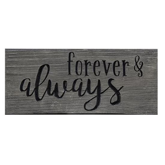 Forever & Always Sign - Engraved Wood 8" Long-Craft Wholesalers-The Village Merchant