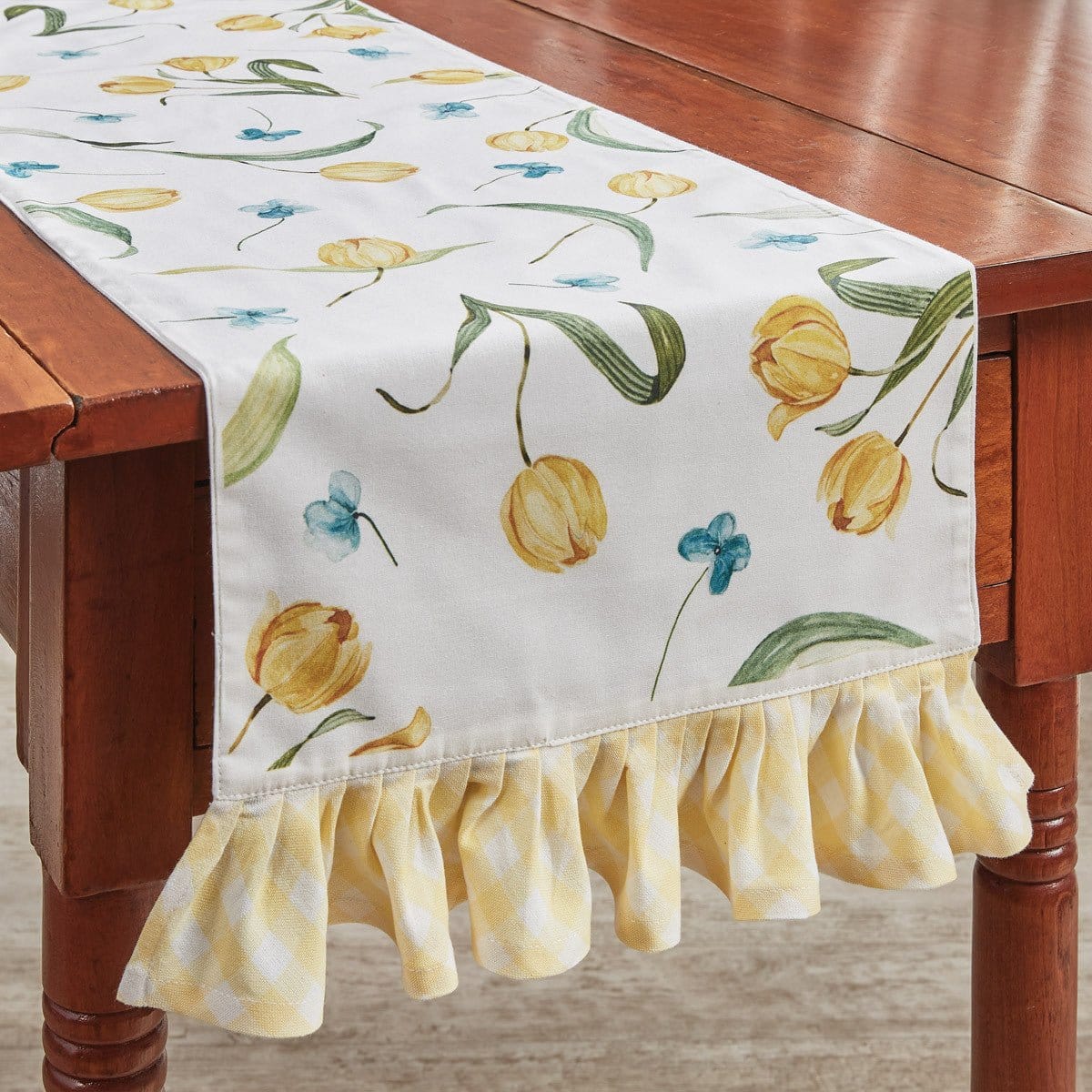 Forever Spring Ruffled Table Runner 54" Long-Park Designs-The Village Merchant