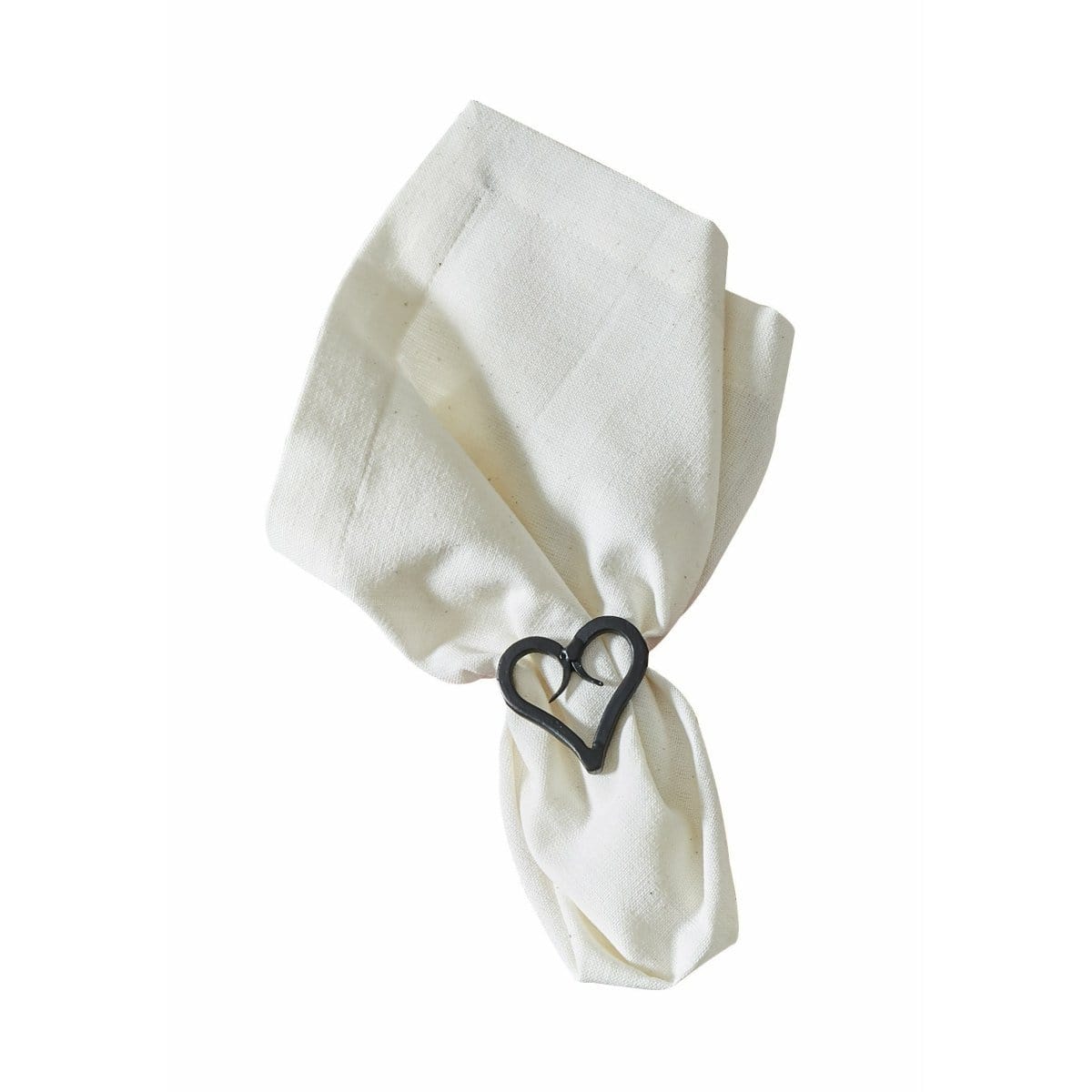 Park Designs Forged Iron Heart Napkin Ring Set of 2